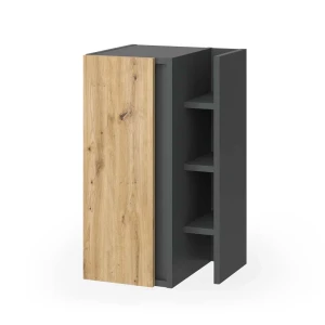 Midt skab Edelin Antracit/Artisan 35 x 60 cm med 3 opbevaringsrum Vicco