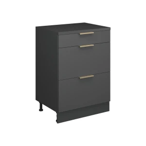 Skab til loft Rion Antracit-guld 60 x 81.6 cm uden hældning med 3 skuffer Vicco
