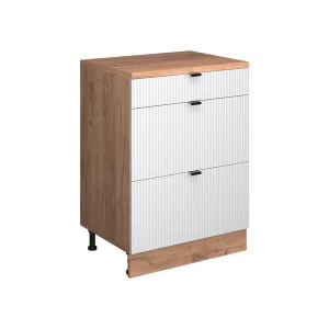 Skab til loft Rion Hvid korrugering 60 x 81.6 cm uden hældning med 3 skuffer Vicco