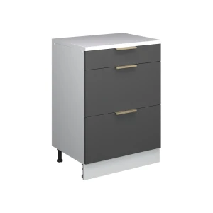 Skab til loft Rion Antracit-guld 60 x 81.6 cm uden hældning med 3 skuffer Vicco