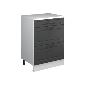 Skab til loft Rion Antracit landhus 60 x 81.6 cm uden hældning med 3 skuffer Vicco