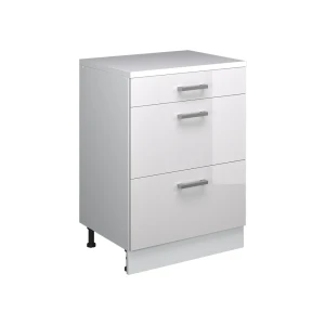 Skab til loft Rion Hvid højglans 60 x 81.6 cm uden hældning med 3 skuffer Vicco