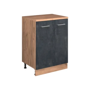 Skab til loft Rion Sort beton 60 x 81.6 cm uden hældning med 2 låger Vicco
