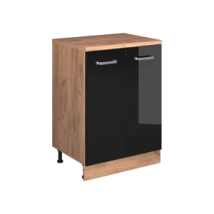 Skab til loft Rion Sort højglans 60 x 81.6 cm uden hældning med 2 låger Vicco