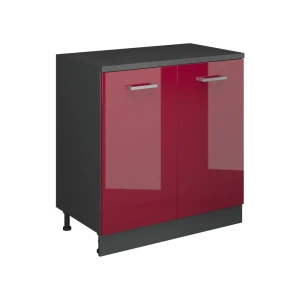 Skab til loft Rion Rød højglans 80 x 81.6 cm uden hældning med 2 låger Vicco