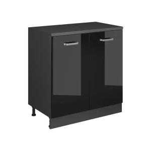 Skab til loft Rion Sort højglans 80 x 81.6 cm uden hældning med 2 låger Vicco