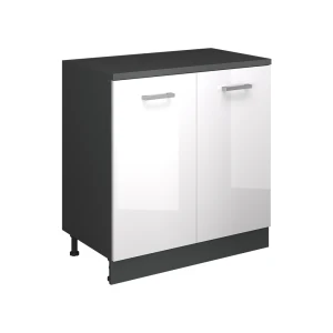 Skab til loft Rion Hvid højglans 80 x 81.6 cm uden hældning med 2 låger Vicco