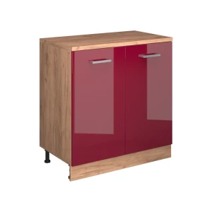 Skab til loft Rion Rød højglans 80 x 81.6 cm uden hældning med 2 låger Vicco