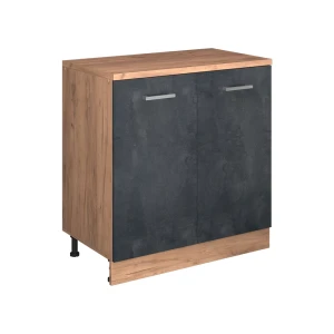 Skab til loft Rion Sort beton 80 x 81.6 cm uden hældning med 2 låger Vicco