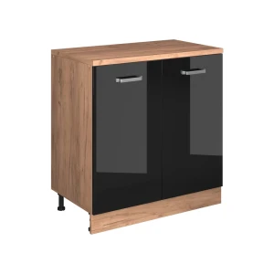 Skab til loft Rion Sort højglans 80 x 81.6 cm uden hældning med 2 låger Vicco