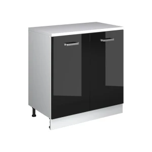 Skab til loft Rion Sort højglans 80 x 81.6 cm uden hældning med 2 låger Vicco