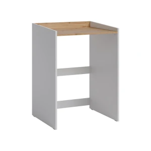 Armoire machine à laver Viktor Blanc/Chêne Artisan 67.8x94.6cm avec bord Vicco
