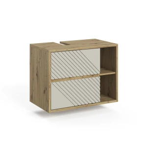 Meuble sous vasque simple Viola Chêne Artisan 80x60cm Vicco