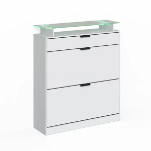 Skotipper Alex Hvid 89 x 105 cm med LED-belysning Vicco