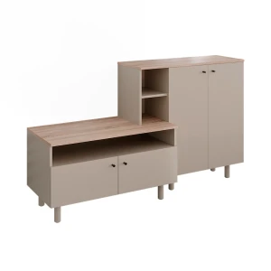 Garderobeskab Elano Greige/Eg 140 x 80 cm Vicco