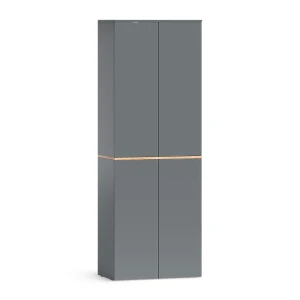 højskab Viktor Antracit/Gylden eg 68 x 188.6 cm med 6 lukkede rum Vicco