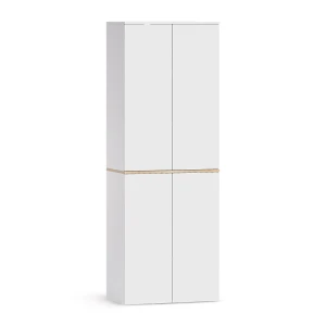 Mehrzweckschrank Viktor Weiß/Artisan-Eiche 68 x 188.6 cm mit 6 geschlossenen Fächern Vicco
