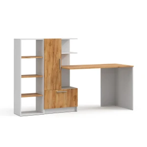 Skrivebord Tomy Hvid/Gylden eg 150 x 59 cm Sæt med 2 stk. Vicco