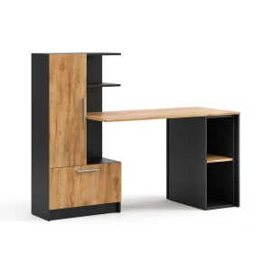 Skrivebord Tomy Antracit/Gylden eg 150 x 59 cm Sæt med 2 stk. Vicco