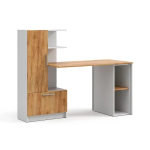 Skrivebord Tomy Hvid/Gylden eg 150 x 59 cm Sæt med 2 stk. Vicco