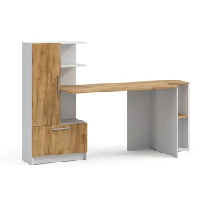 Skrivebord Tomy Hvid/Gylden eg 150 x 59 cm Sæt med 2 stk. Vicco