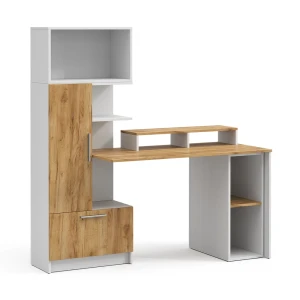 Skrivebord Tomy Hvid/Gylden eg 150 x 59 cm Sæt med 4 stk. Vicco
