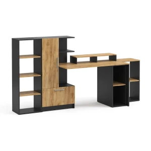 Biurko Tomy Antracyt/Dąb goldkraft 150 x 59 cm Zestaw 5 Vicco