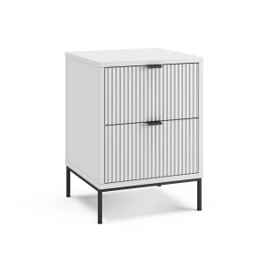 Sengebord Eliza Hvid/Sort 40 x 55.4 cm med 2 skuffer Vicco