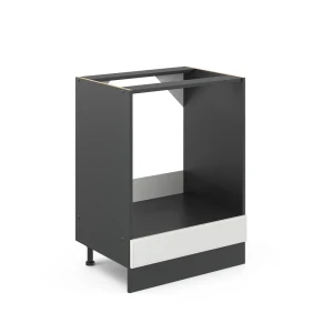 Herdumbauschrank R-Line Weiß Landhaus 60 cm ohne Arbeitsplatte Vicco