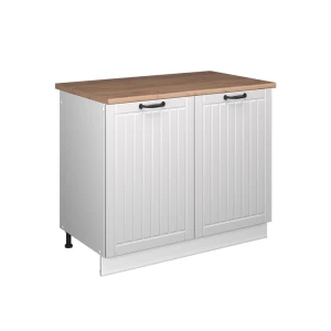 Szafka pod zlew Fame-Line Biały rustykalny/Biały 100 cm, BP Dąb Vicco