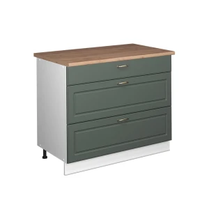 Køkkenskab Fame-Line Grøn guld Country/Hvid 100 cm, BP Eg Vicco