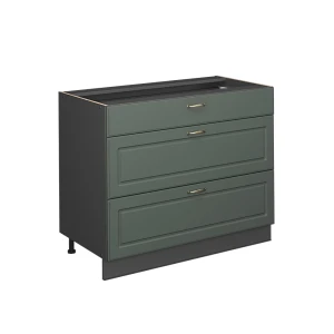 Køkkenskab Fame-Line Grøn guld Country/Antracit 100 cm uden bordplade Vicco