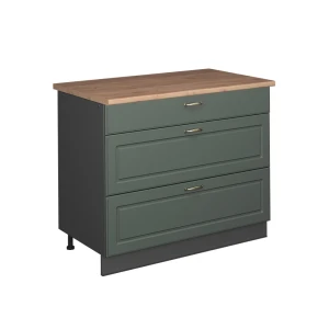 Køkkenskab Fame-Line Grøn guld Country/Antracit 100 cm, BP Eg Vicco