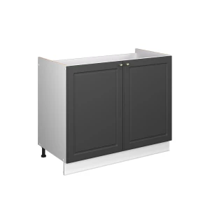 Vaskeskab Fame-Line Anthrazit-Gold Landhaus/Hvid 100 cm uden bordplade Vicco