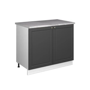 Vaskeskab Fame-Line Anthrazit-Gold Landhaus/Hvid 100 cm, BP Marmor Vicco