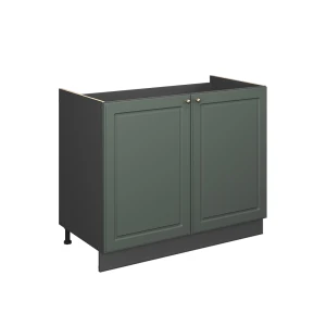 Wastafelkast Fame-Line Groen-Goud Landhuis/Antraciet 100 cm zonder werkblad Vicco
