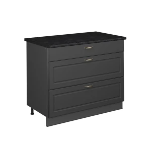 Køkkenskab Fame-Line Anthrazit-Gold Landhaus/Antracit 100 cm, BP Antracit Vicco