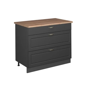 Køkkenskab Fame-Line Anthrazit-Gold Landhaus/Antracit 100 cm, BP Eg Vicco
