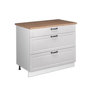 Keittiön alakaappi Fame-Line Valkoinen maalaistalo/Valkoinen 100 cm, AP Oak Vicco