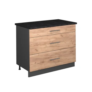 Szafka dolna Fame-Line Dąb goldkraft/Antracyt 100 cm, BP Antracyt Vicco