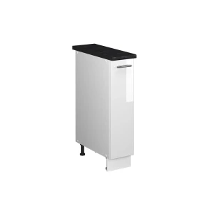 Armadio cucina dispensa alto Fame-Line Bianco lucido/Bianco 20 cm, PL Antracite Vicco