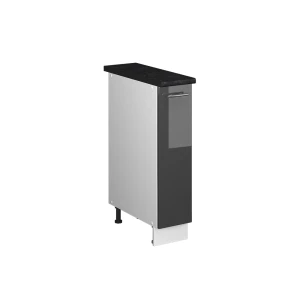 Apothekerschrank Fame-Line Anthrazit Hochglanz/Weiß 20 cm, AP Anthrazit Vicco
