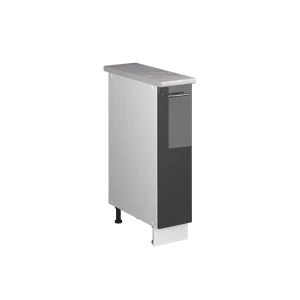 Apotheekkast Fame-Line Antraciet Hoogglans/Wit 20 cm, WB Marmer Vicco