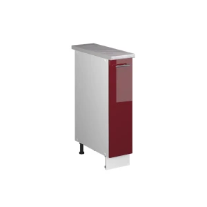 Apothekerschrank Fame-Line Bordeaux Hochglanz/Weiß 20 cm, AP Marmor Vicco
