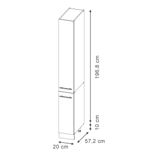Apothekerschrank Fame-Line Goldkraft Eiche/Weiß 20 cm, AP Eiche Vicco