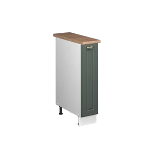 Apothekerschrank Fame-Line Grün-Gold Landhaus/Weiß 20 cm, AP Eiche Vicco