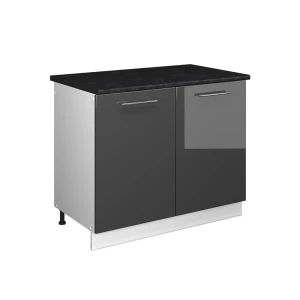 Szafka pod zlew Fame-Line Antracyt połysk/Biały 100 cm, BP Antracyt Vicco