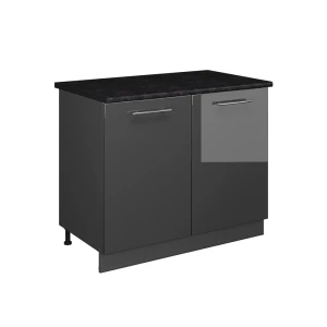 Szafka pod zlew Fame-Line Antracyt połysk/Antracyt 100 cm, BP Antracyt Vicco