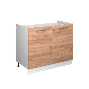 Spülenunterschrank Fame-Line Goldkraft Eiche/Weiß 100 cm, AP Eiche Vicco