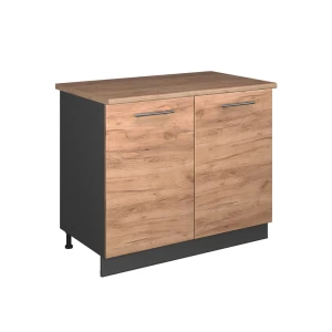 Szafka pod zlew Fame-Line Dąb goldkraft/Antracyt 100 cm, BP Dąb Vicco